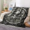 Skull Gothic Print Flannel Blanket, High Quality Comfortable for All Seasons, Home Decor, Warmth and Comfort, Perfect for Christmas Gifts102