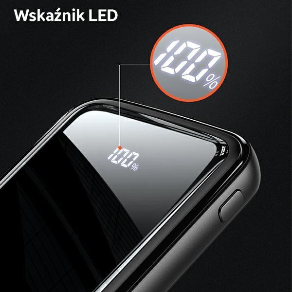 Usams Powerbank Pb58 10000Mah 22.5Wqc3.0+Pd Fast Charge Czarny/Black 10Kcd16101 (Us-Cd161)