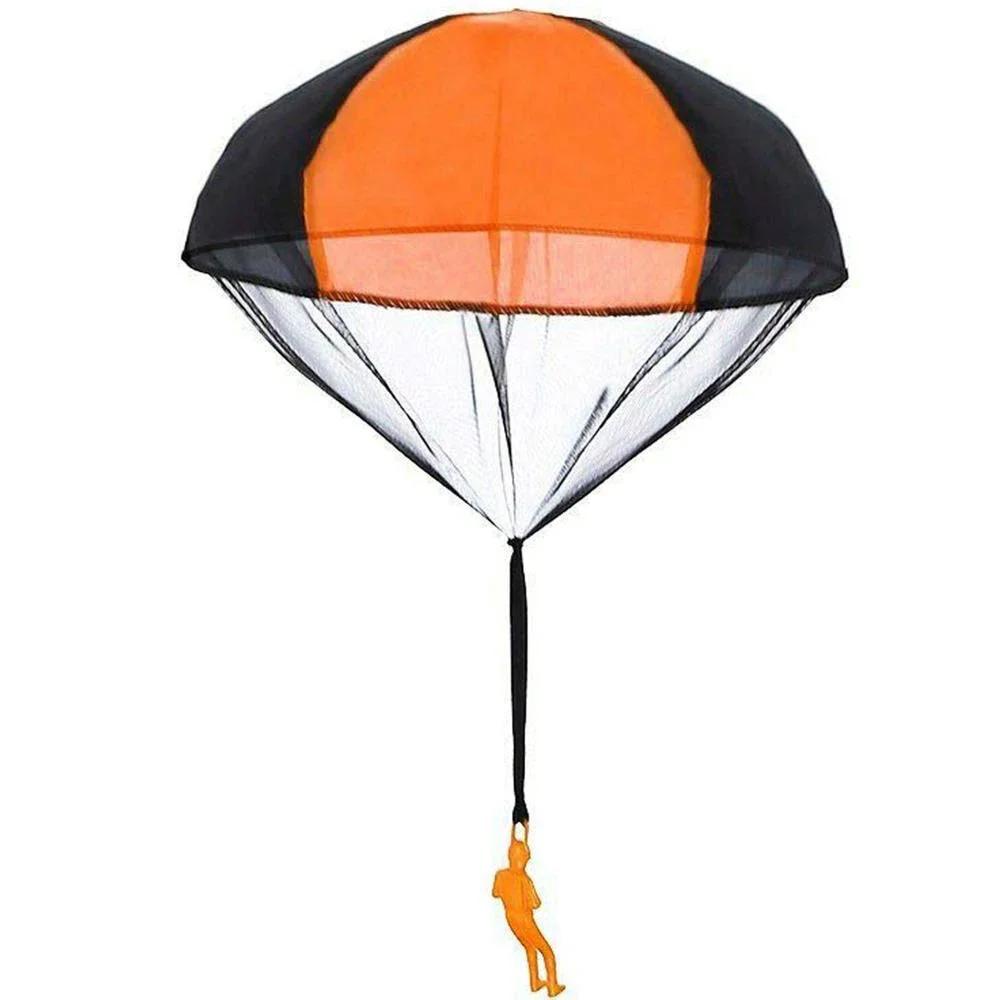 Funny Outdoor Kids Hand Throwing Parachute Toy  Game with Mini Soldier Toys for Children Fly Parachute Sport Educational Games