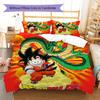 Biancheria da letto con motivo Son Goku, Set piumone Copripiumone Federa Regalo di compleanno per la casa (1 * copripiumino + 2 * federa, senza nucleo)