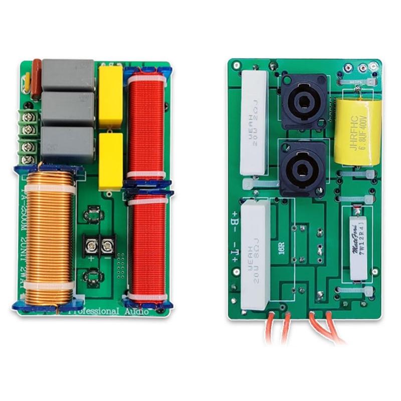 800W 2 Way Hifi Treble Bass Frequency Divider Home Video Sound Stereo Crossover Filters Devices Home Speaker DIY