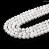 Natural Stone White Turquoise Beads Round Loose Spacer Howlite For Jewelry Making Handmade Bracelet Diy Necklace Accessory 15"
