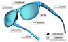 Tifosi Swank Sky Smoke Bright retro lässige Sonnenbrille (Kristallblau, Blau) - 2-Objektiv, Vollformat, (1500409981)
