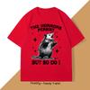 The Horrors Persist But So Do I Tshirt Retro Opossum Funny Unisextal Health Tshirt Unisex Unisex Street Oversized T Shirts Breathable