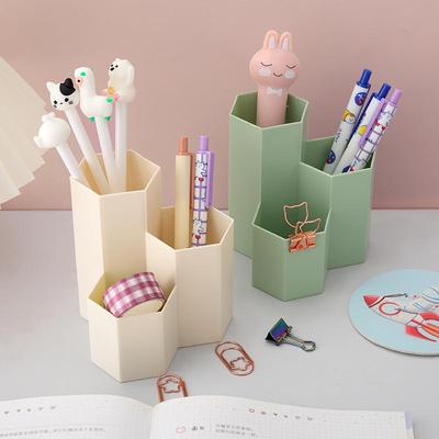 Matný Průhledný Organizér na Tužky a Make-up - Velká Kapacita, Multifunkční Držák na Stůl