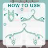 12 Pcs Foldable Travel Hangers with Clips, Collapsible Folding Hangers Drying Rack, Portable Clothes Hangers for Traveling, Cruise Ship Essentials