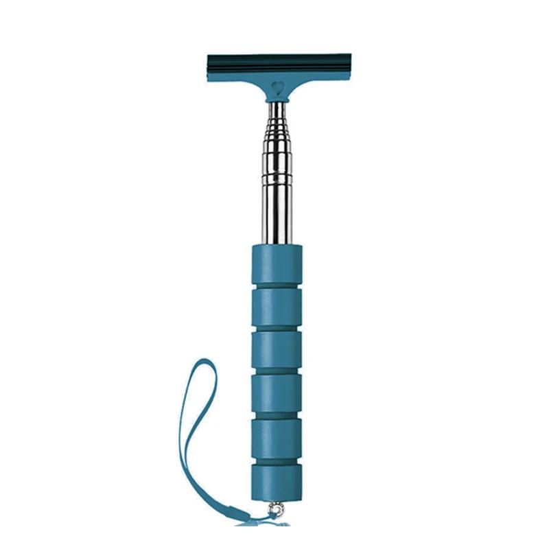 Auto-Rückspiegelwischer, Edelstahl, teleskopisch, einziehbar, geschichteter Bürstenkopf, Fensterwasch-Reinigungsbürste, Handwischer