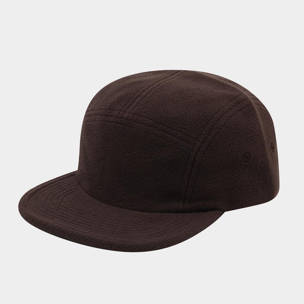 Retro Solid Color Fleece Five-piece Flat Cap Men's and Women's Outdoor Travel Casual Versatile Baseball Cap Tide