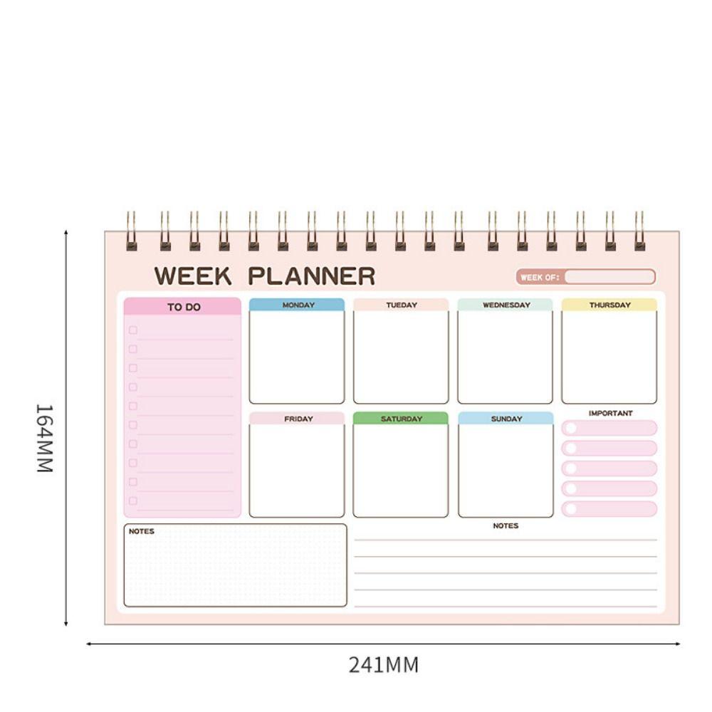 Daily Planner Reminder A5 Planner Notepad Time Organizer 2025 English Agenda Book  School