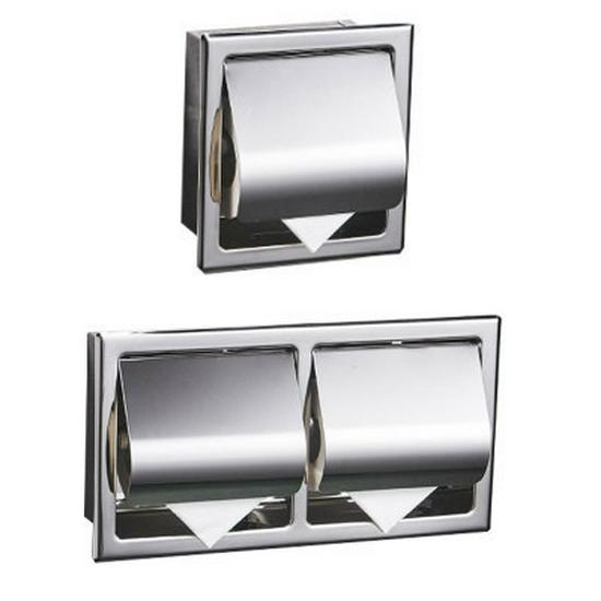 Stainless Steel Concealed Wall-Mounted Double Roll Tissue Holder
