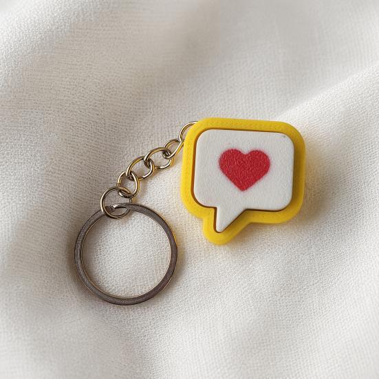 3D Printed Heart Clicker Keychain Pocket Size Fidget Finger Clicker Anxiety Stress Relief