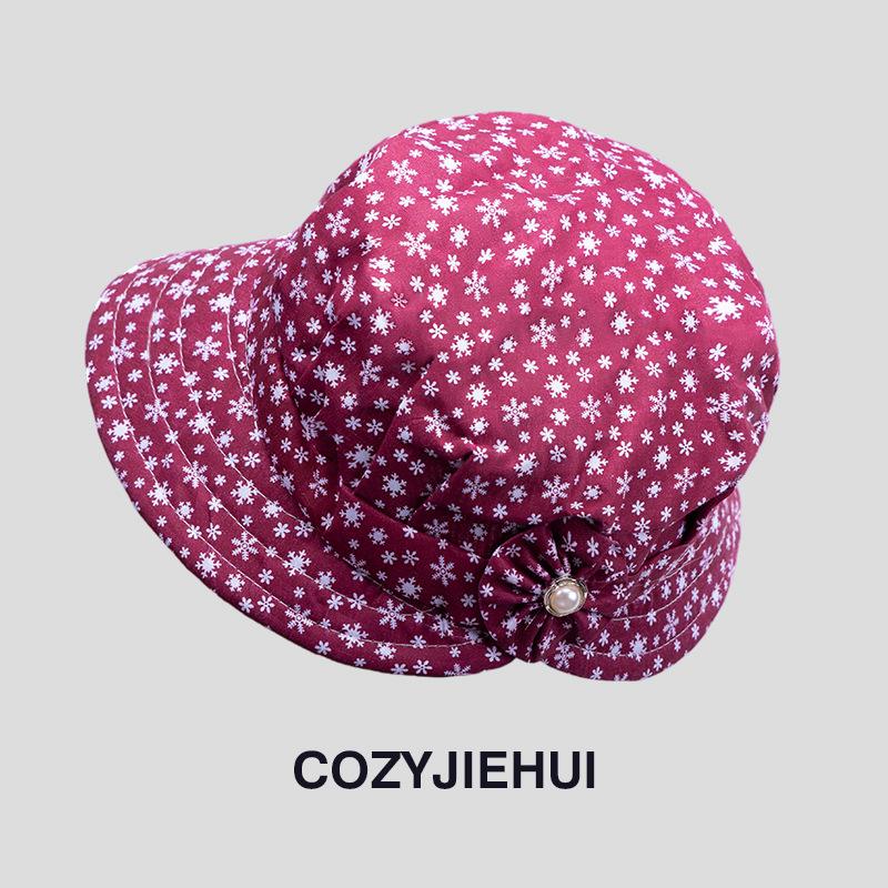Wholesale summer middle-aged and elderly sunshade sunscreen cap outdoor leisure foldable bucket hat light fashion versatile top hat