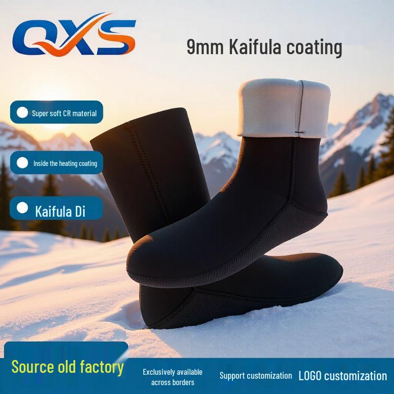 

Professional 9mm High-Elastic CR Diving and Surfing Socks - Waterproof, Anti-Slip, and Cold-Protection M (40-41)