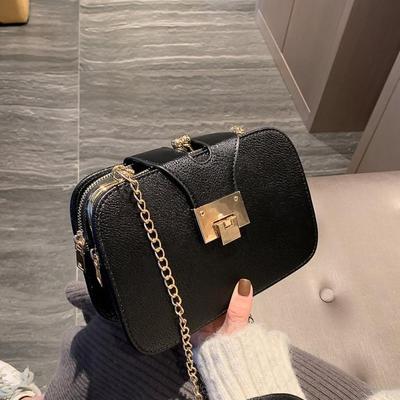 2023 Nova Bolsa Feminina Estilo Cross Bolsa Feminina Bolsa de Ombro Único Bolsa Transversal Bolsa Pequena para Celular Corrente Bolsa Pequena Quadrada KTY