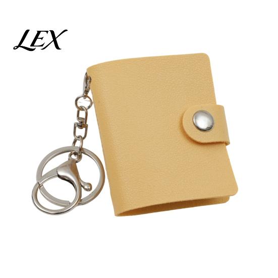 Schlüsselanhänger Fotohalter Mini-Lederalbum mit Karabinerverschluss, PU-Material, Ideal zur Aufbewahrung von Kompakt-Organizer-Ausweisfotos, Polaroids & Sammlerstücken
