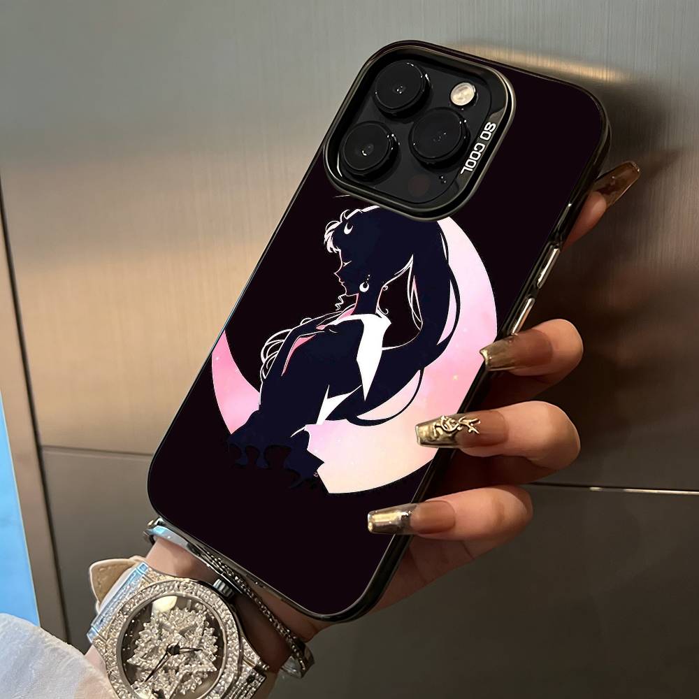 S-Sailor- Moon Phone Case For IPhone17 16 11 12 13 14 15 16 Pro Max Plus Cover Colored Silver Funda Bumber