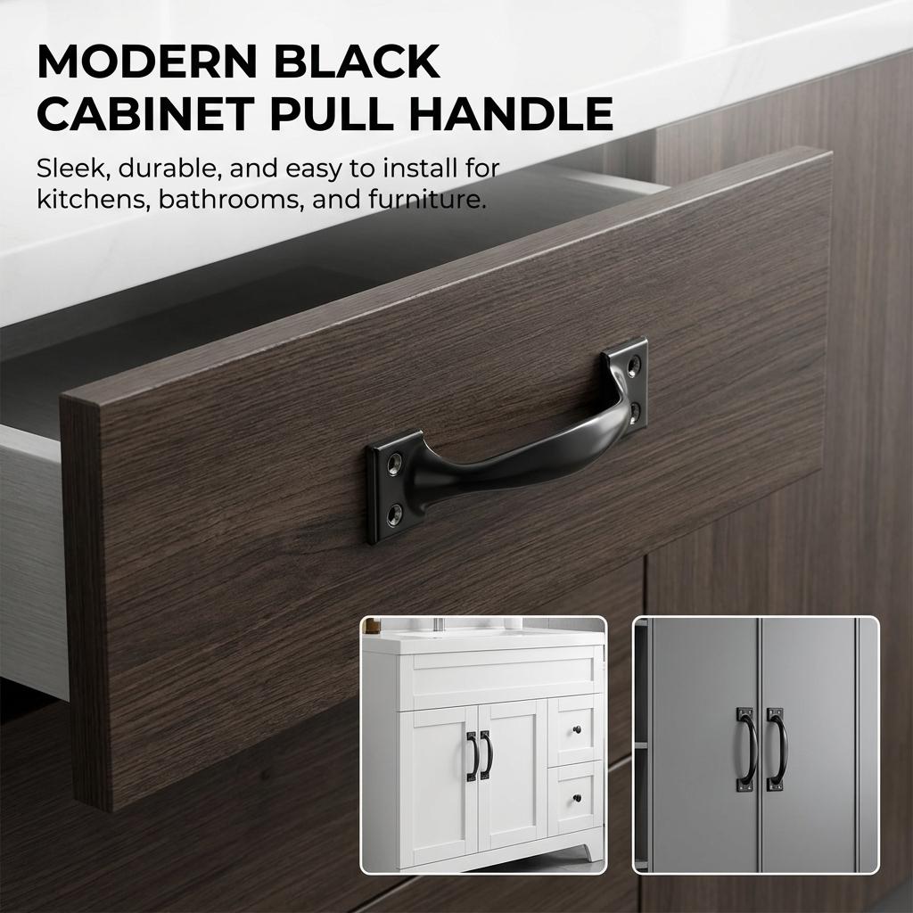 Stainless Steel Cabinet Door Handle Thickened Design For Wardrobe Door Window