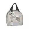 Luxury Pearl And Abalone Poodle Dog Insulated Lunch Bag for Women Resuable Pudel Caniche Cooler Thermal Bento Box Work School