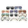 Oversize Sunglasses Fashion Square Metal Glasses Double Bridge Men Gradient Sunglasses Women Eyewear