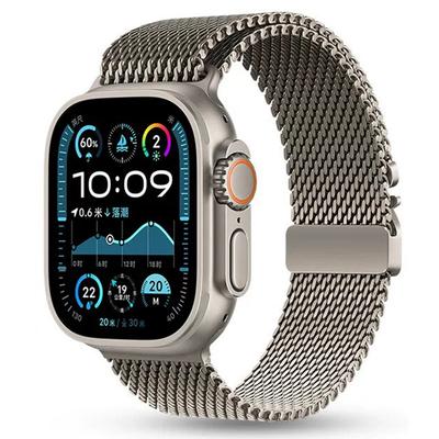 Curea de ceas pentru Apple Watch Seria 10 Ultra 9 8 7 SE 6 5 4 3 2 1 46mm 49mm 45mm 44mm 42mm Brățară Milaneză din Titan cu Cataramă cu Inserție