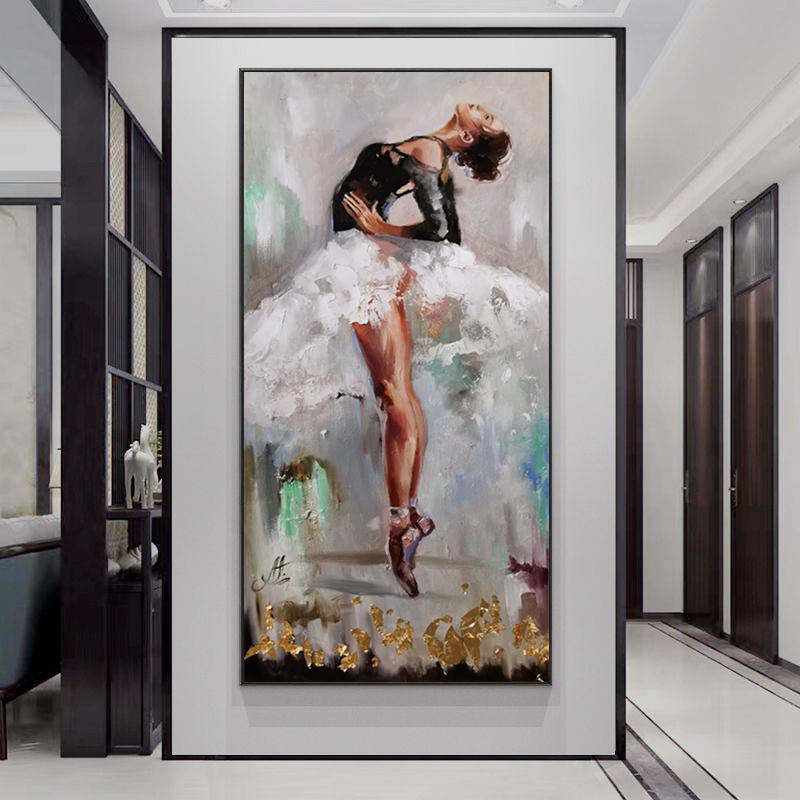 Vintage Ballerina Canvas Painting Ballet Dancer Posters and Prints Fashion Woman Wall Art Girls Room Decor Cuadros No Frame