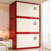 Plastic Storage Box Folding Organization Boxes Living Room Large Capacity Acrylic Case Household Living Organization Furniture
