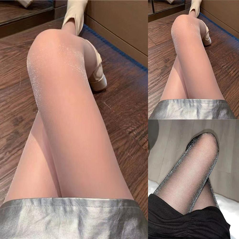 Solid Color Women\'s Pantyhose Sparkle Tights All Season Daily