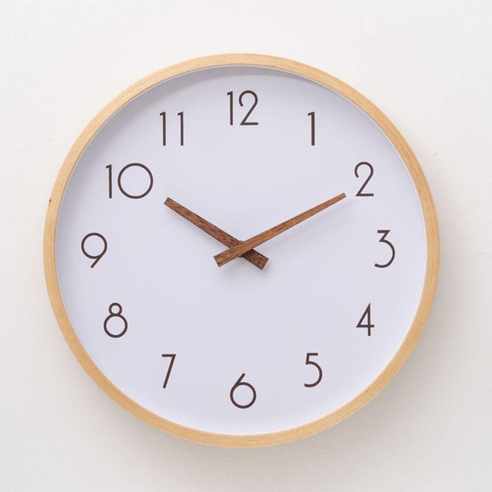 10inch Decorative Wall Clock Nordic Style Silent Scale Clock Wooden Wall Clock  Home Decoration