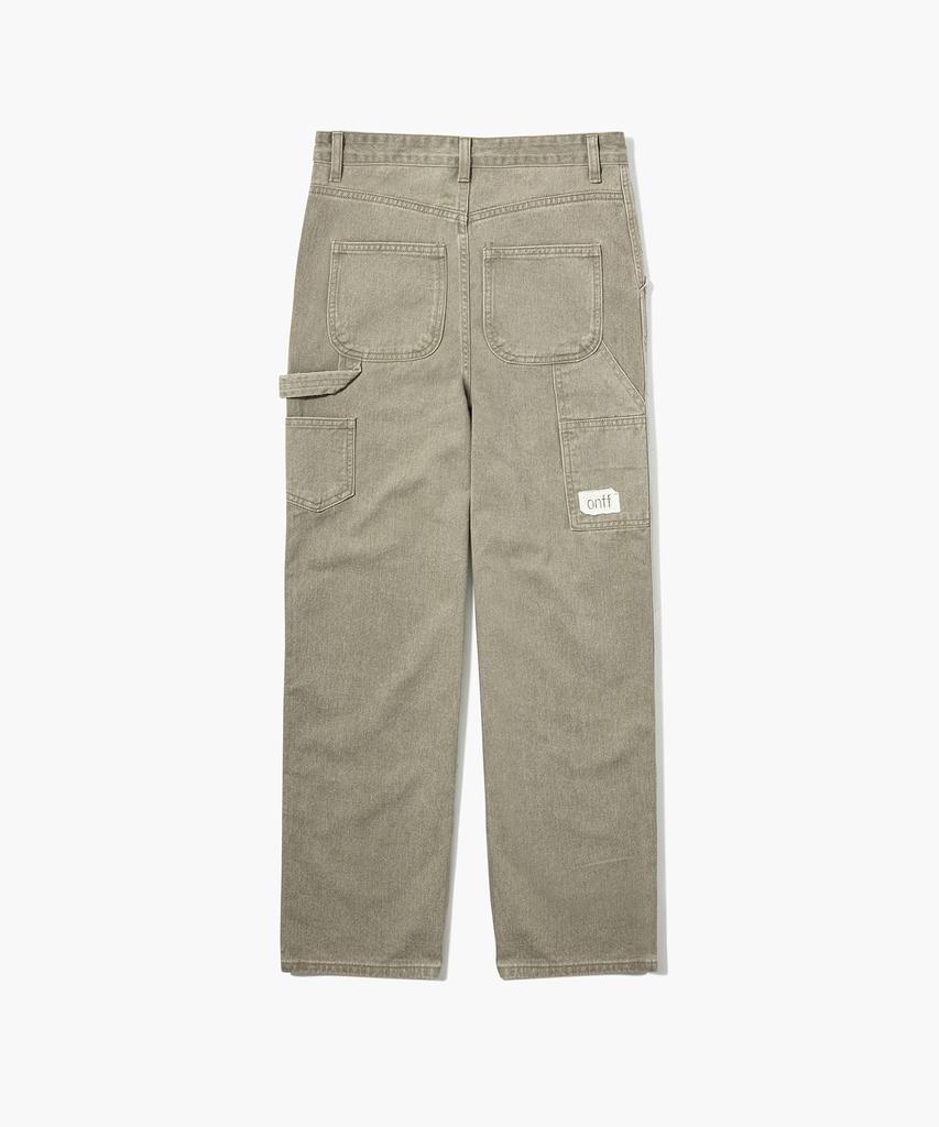 Onpeu Washed Work Pants Khaki