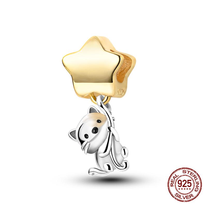 Originale Eulenperlen, 100 % Kupfer, Glückskatzen-Elefanten-Anhänger, passend für Originalarmbänder, DIY-Schmuckherstellung, Geschenk für Frauen