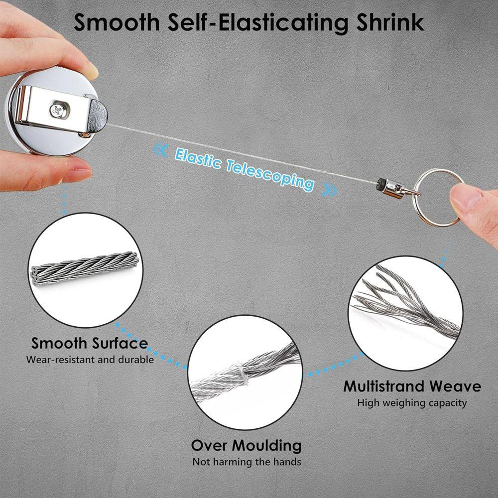 Belt Clip Retractable Pen Clip Badge Reels Pen Lanyard Pull Pen Holder Nurses Doctor