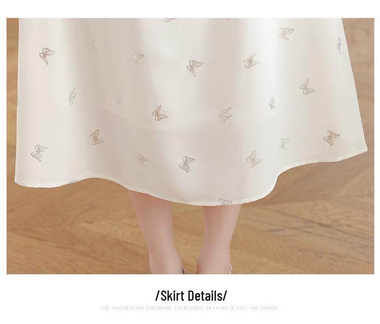 Elegant French White Summer Dress - Designer Style, Slim Fit, Long Skirt