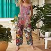 Damen Casual Overalls Jumpsuits Verstellbare Träger Ärmellos Sommer Niedlich Bequem Strampler Mit Tasche