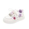 Girls Shoes Children's Board Shoes 2025 New Casual Spring and Autumn Sports Shoes Soft Sole Princess White Shoes Girl