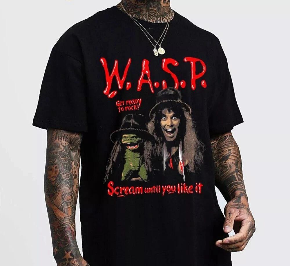 W.A.S.P. Band Scream Until You Like It Black Full Size T-Shirt S