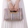 Fashi Women Summer Bohemian Straw Bag Color Woven Beach Crossbody Bag Shoulder Messenger Bag Girls Handbags Straw Bag Gifts