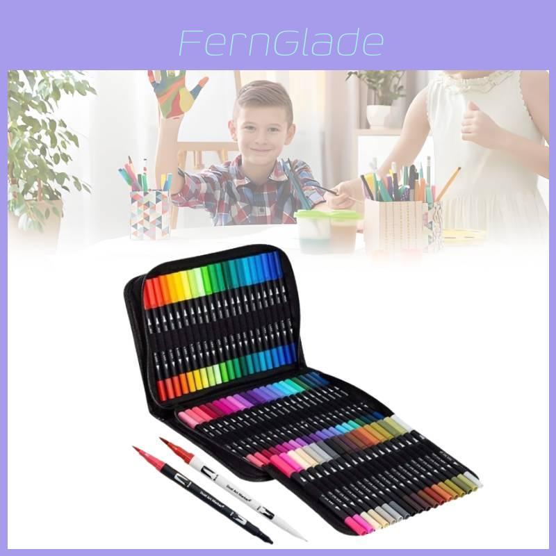 Vibrant Dual Tip Watercolor Marker Set Of 120 Washable Eco-friendly Art Pens For Kids