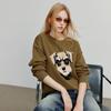 Chuyu Women's Plush Dog Head Knit Sweater