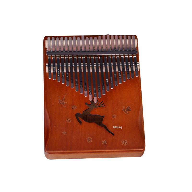 Mahogany Thumb Piano: 21-Key and 17-Key Kalimba Student Finger Piano Portable Musical Instrument