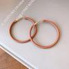 Silver Needle Leather Wrapped Round Earrings Fashion Commuter Simple Earrings Niche Premium Temperament Earrings Women