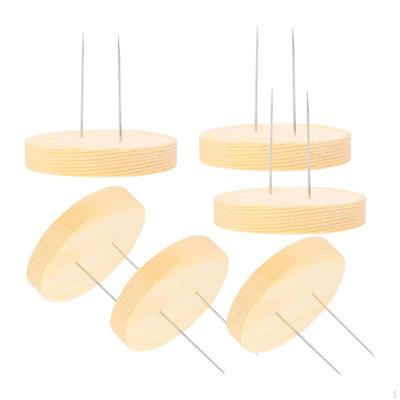 6 Stücke Häkeln Puppenständer Lagerregal Halterung Unterstützung Holz Basis DIY Handwerk Display Halter
