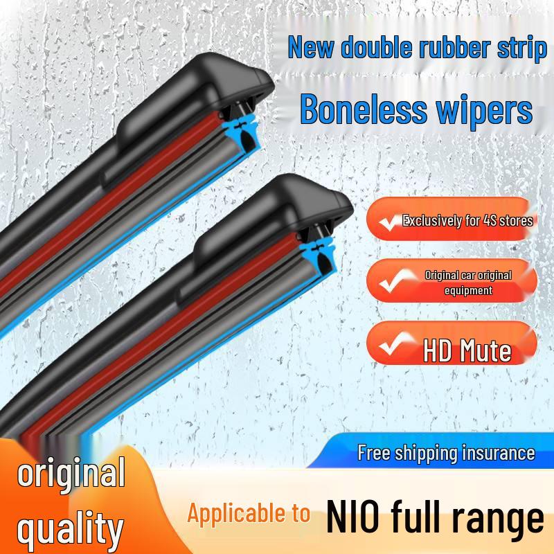 NIO Double-Layer Frameless Wiper Blade for ES8/ES6/EC6/ET5/ET7/ES7 - Original Quality Rubber Strip