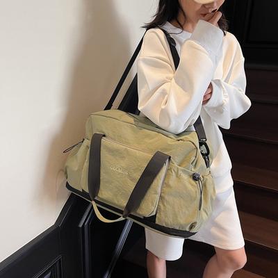 Casual Sports Bag Foldable Large Capacity Hand-heat Travel Bag Dry and Wet Separation Set Pull Rod Fitness Yoga Bag