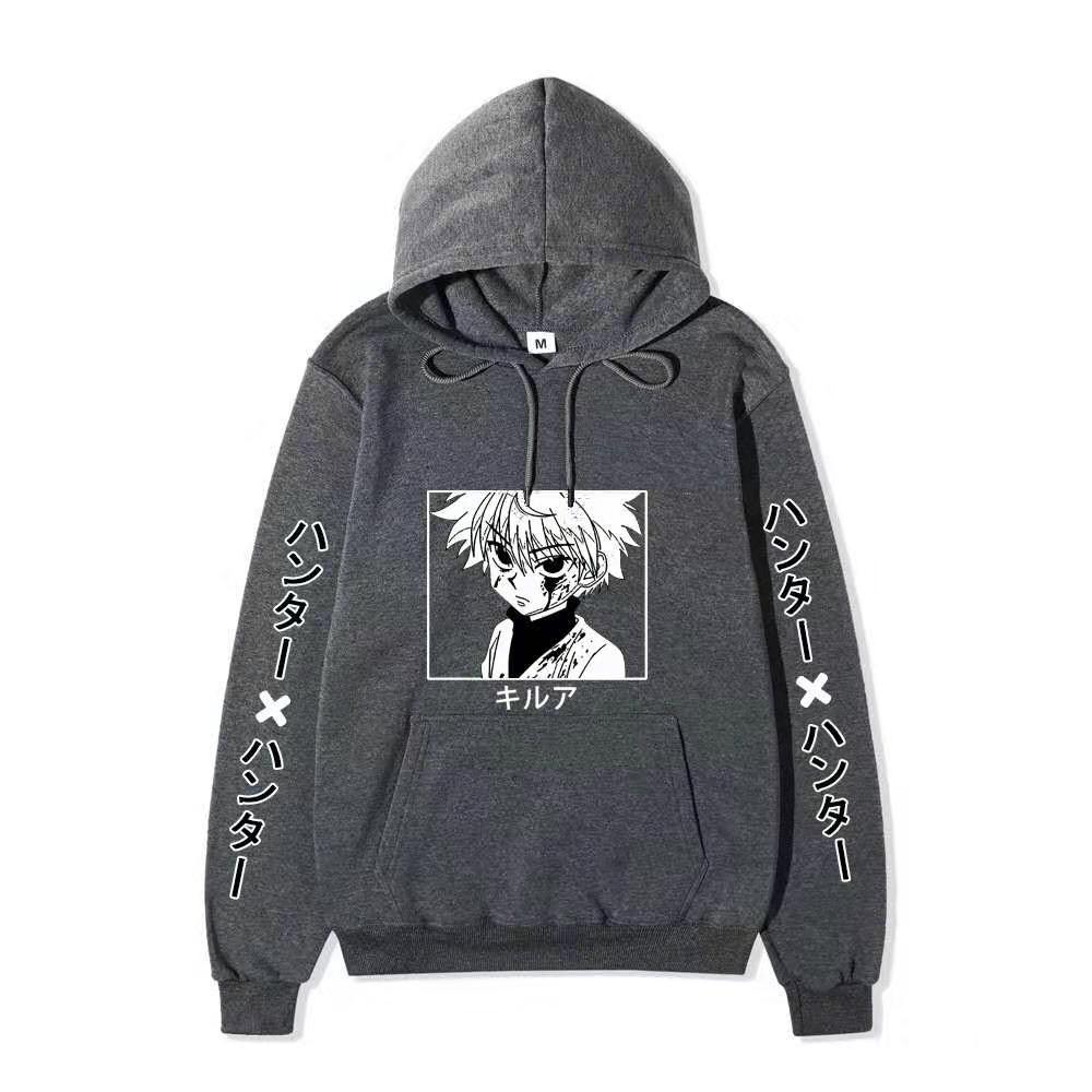 HUNTER X HUNTER Killua Zoldyck Graphic Printing Sweatshirts  Hip Hop Casual Unisex Autumn Winter Fleece Streetwear Tops