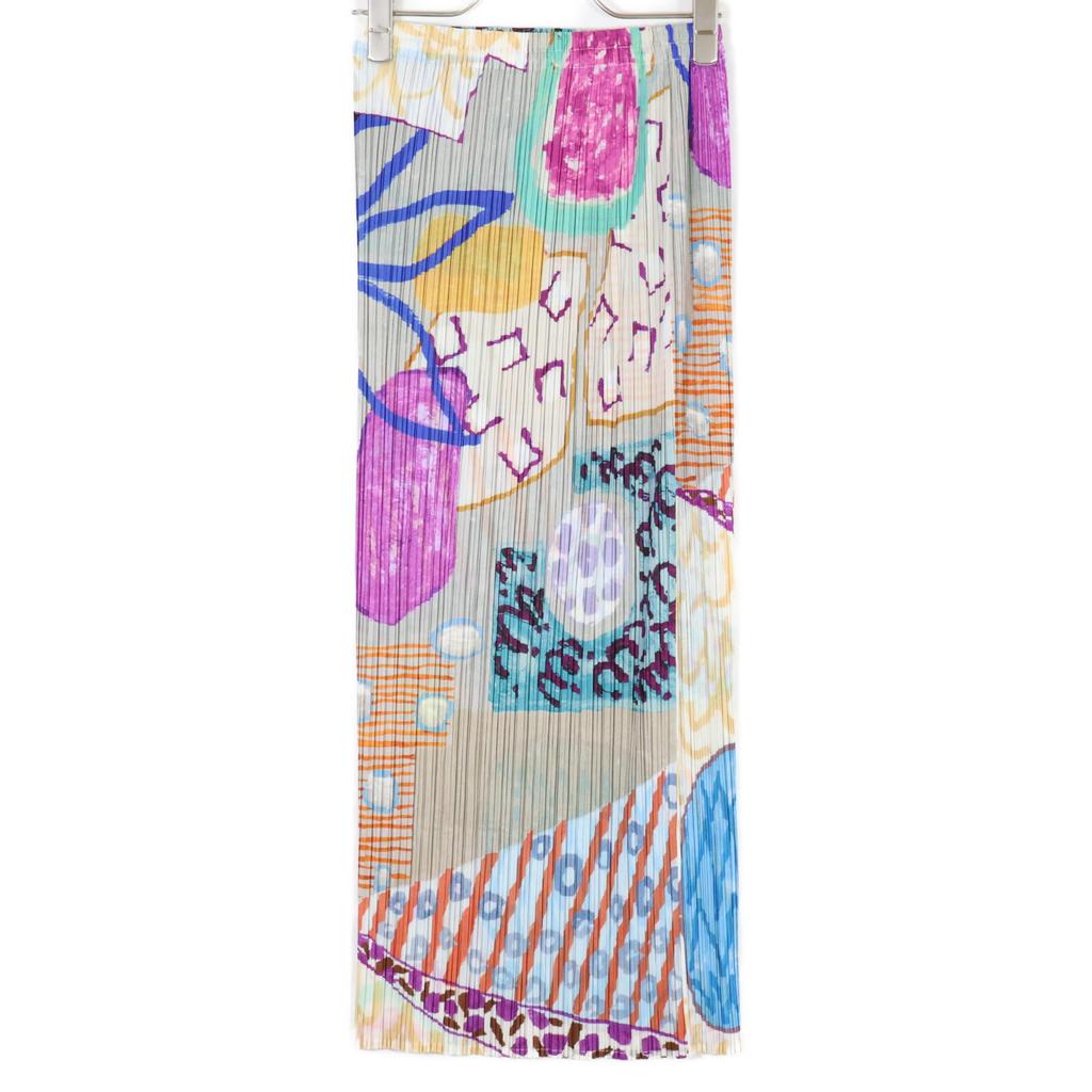 PLEATS PLEASE PP12-JG411 Illustration Design Skirt skirt 1 multicolorUsed