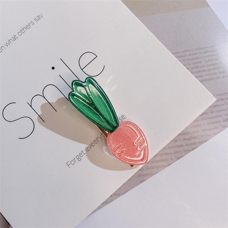 Hot Sale Cute Plastic Resin Kids Hair Clips Lovely Mini Different Kinds of Fruit Hair Clips for Children