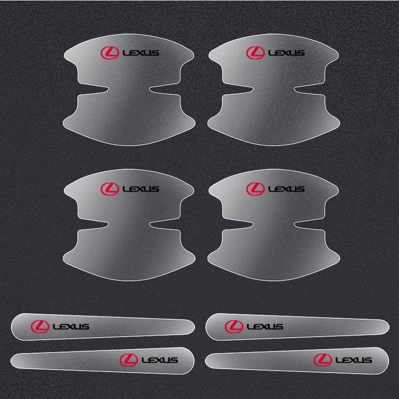 

8pcs Transparent Car Door Handle Bowl Stickers Anti-scratch Protection For Lexus EX300H RX450H IS300H ES300H NX RX GS Al20