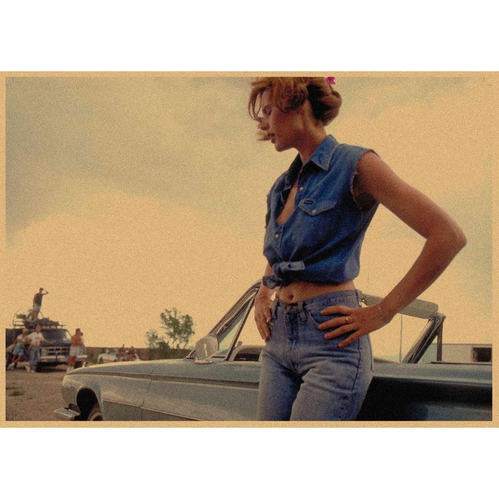 Thelma & Louise Retro Poster Kraftpapier Wandkunst Wandbild 364