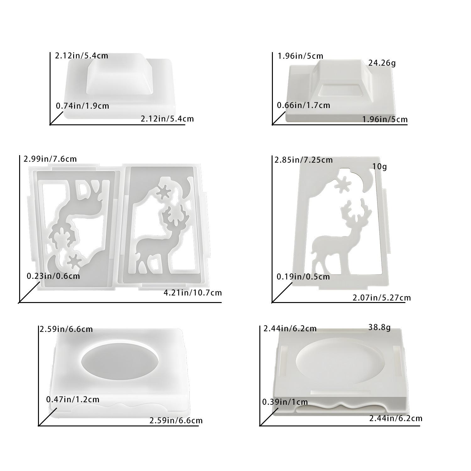 

Christmas Splicing Mold Deer Snowflake Mold Candlestick Top Mold Reusable Christmas Crafts Holidays Decoration Handmade Gifts