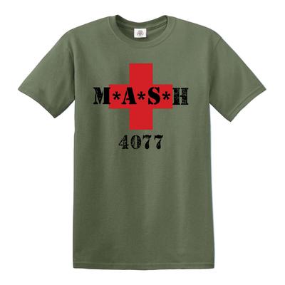 Mash 4077th Red Cross Medic Squadron Mens T Shirt Army Military Alda Top